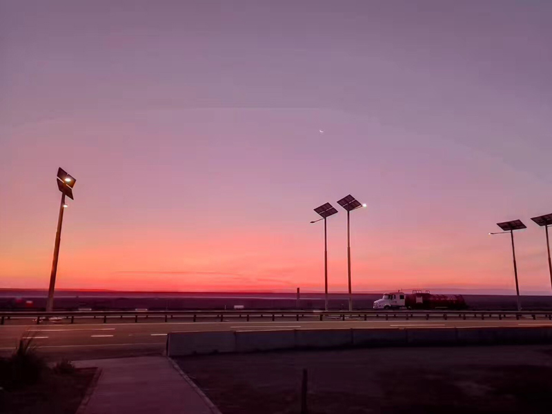 Solar street lights in Chile