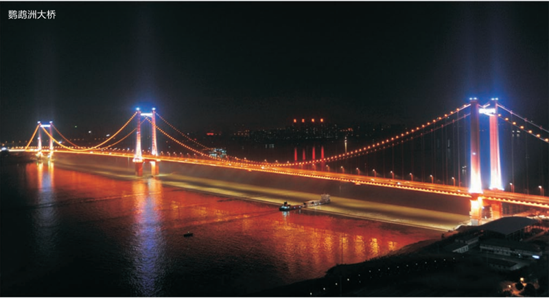 Yingwuzhou Changjiang River Bridge in Wuhan, China